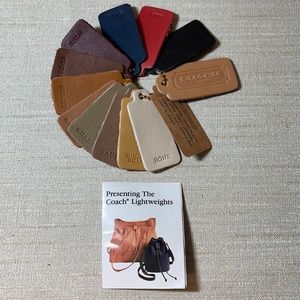 1980s Vintage Coach leather sample swatches